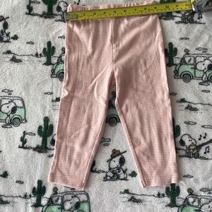 Carters 18M baby girl Pink white striped baby legging pants new without tags